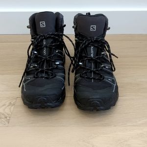 Salomon X Ultra Mid 2 GTX Hiking Boots Mens 10 Black Ortholite Gore Tex 370770
